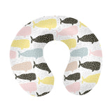 Whale dot pattern U-Shaped Travel Neck Pillow