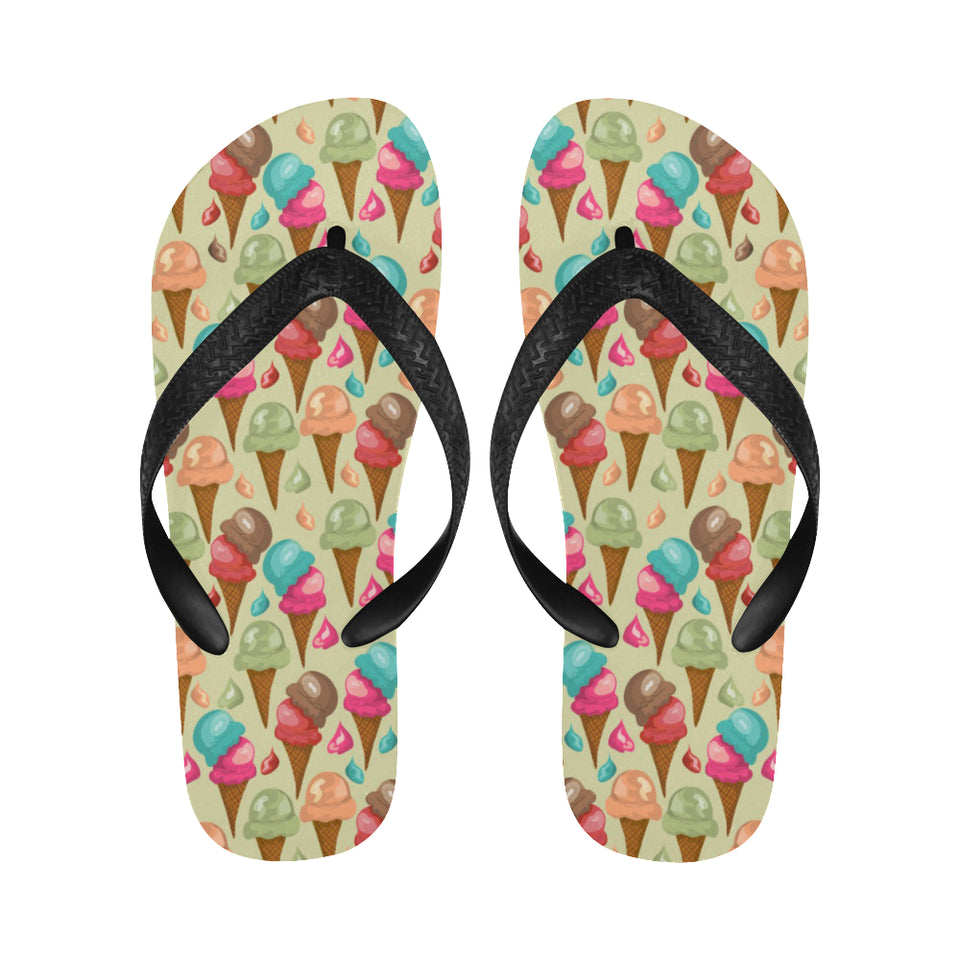 Colorful ice cream pattern Unisex Flip Flops