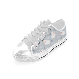 Sweet dreams sheep pattern Men's Low Top Shoes White