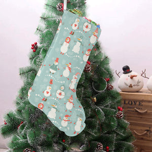 Cute snowman pattern Christmas Stocking
