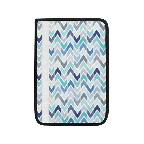 zigzag  chevron blue pattern Car Seat Belt Cover
