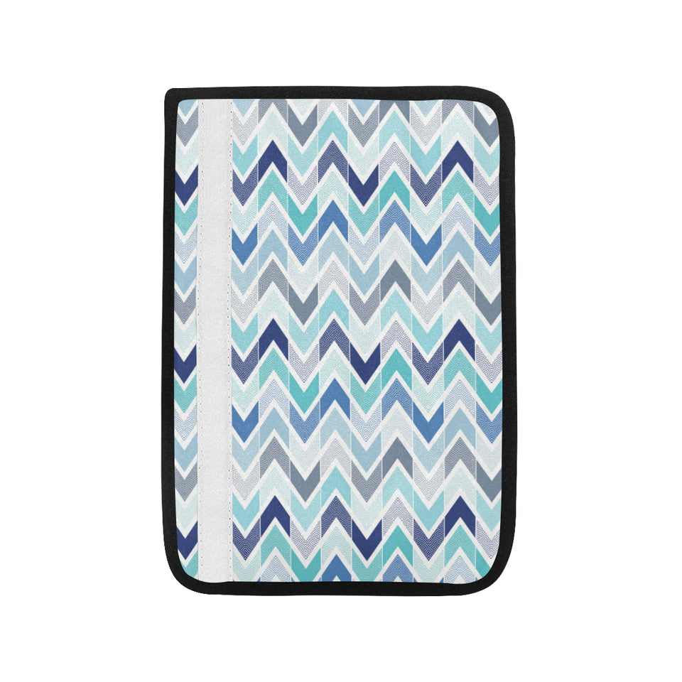 zigzag  chevron blue pattern Car Seat Belt Cover