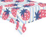 Strawberry pattern blue lines background Tablecloth