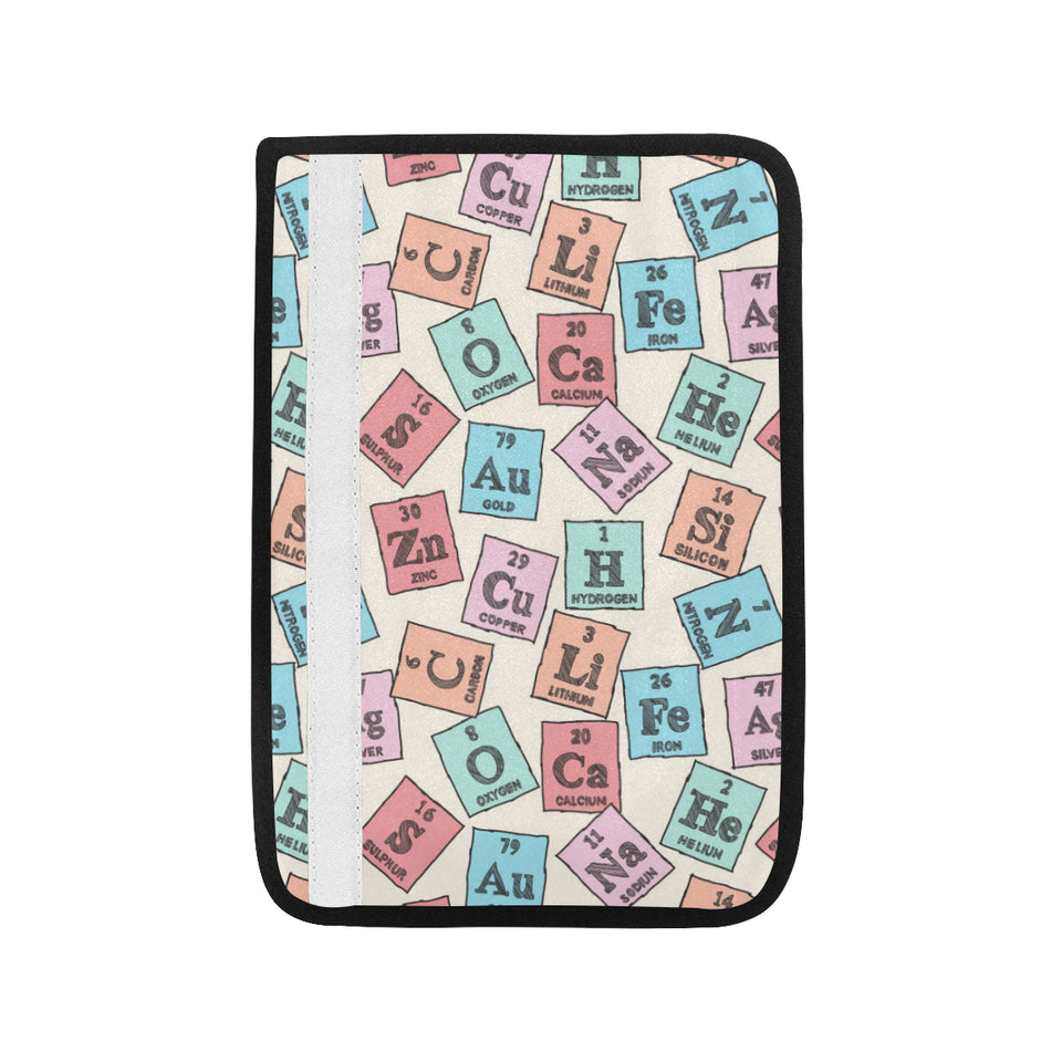 Chemistry Periodic Table Pattern Print Design 02 Car Seat Belt Cover