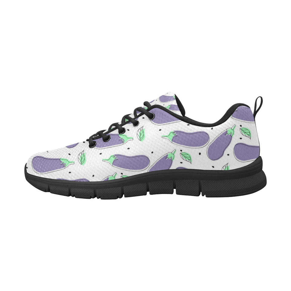 Eggplant Pattern Print Design 05 Men's Breathable Sneakers ( Model 055)