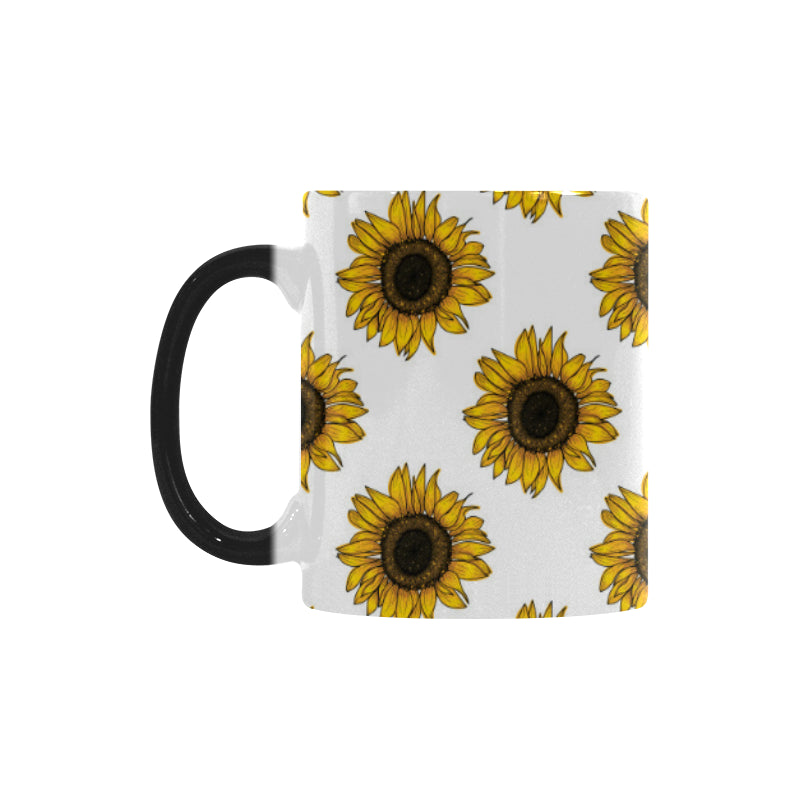 sunflowers design pattern Morphing Mug Heat Changing Mug