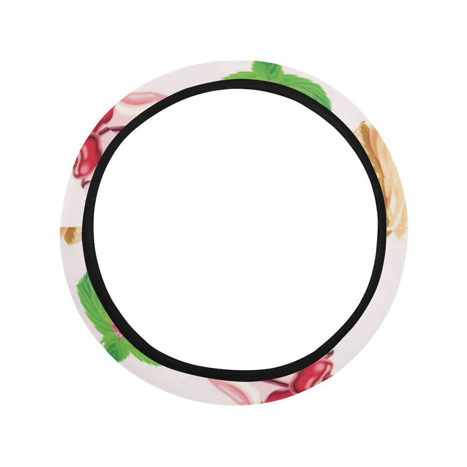 Cake cupcake sweets pattern Car Steering Wheel Cover