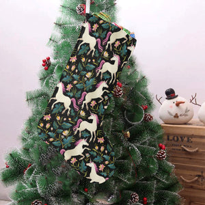 Unicorns forest background Christmas Stocking
