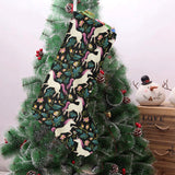 Unicorns forest background Christmas Stocking