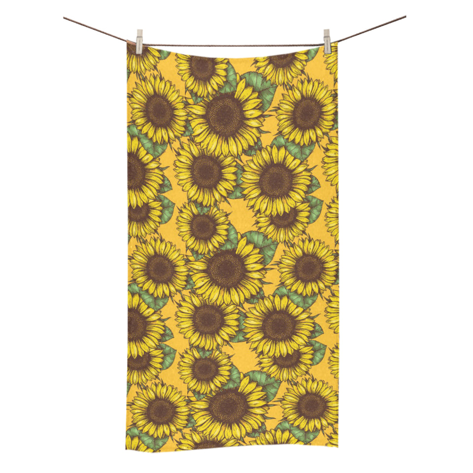 Sunflower pattern Bath Towel