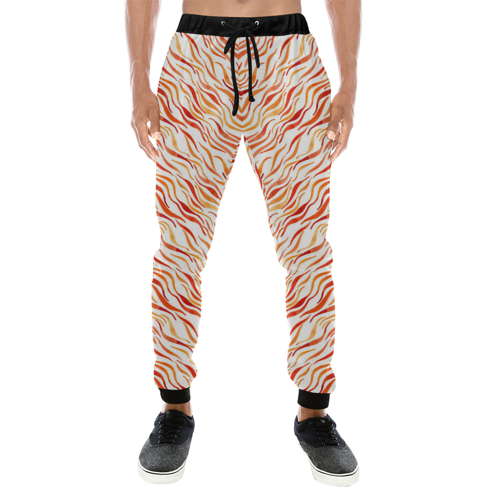 Fire flame watercolor pattern Unisex Casual Sweatpants