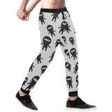 Ninja pattern plaid background Unisex Casual Sweatpants