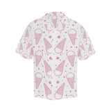 Hand drawn ice cream pattern Men's All Over Print Hawaiian Shirt