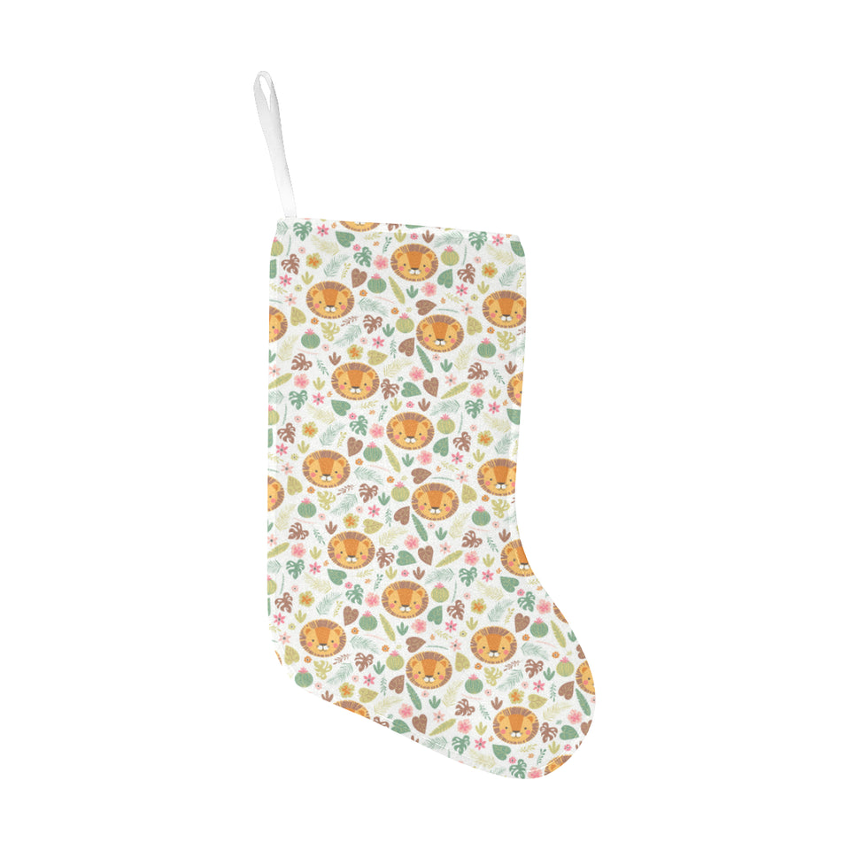 Lion Pattern Print Design 04 Christmas Stocking
