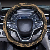 Coffee bean on brown background Car Steering Wheel Cover