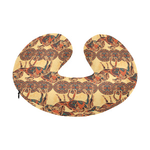 Camel polynesian tribal design pattern U-Shaped Travel Neck Pillow