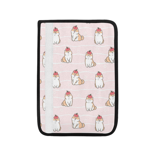 Cute Shiba Inu Dog Apple pattern Car Seat Belt Cover