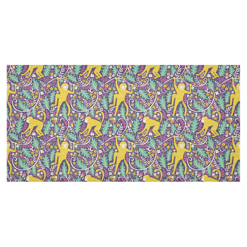 Cute yellow monkey leaves pattern Tablecloth