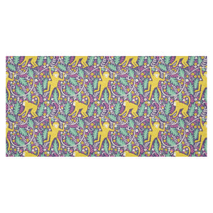 Cute yellow monkey leaves pattern Tablecloth