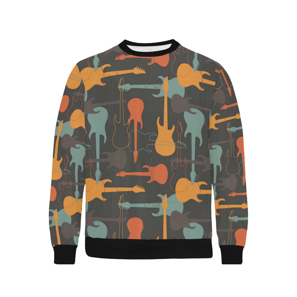 electric guitars pattern Men's Crew Neck Sweatshirt