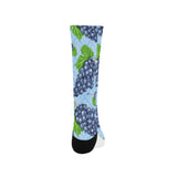Watercolor grape pattern Crew Socks