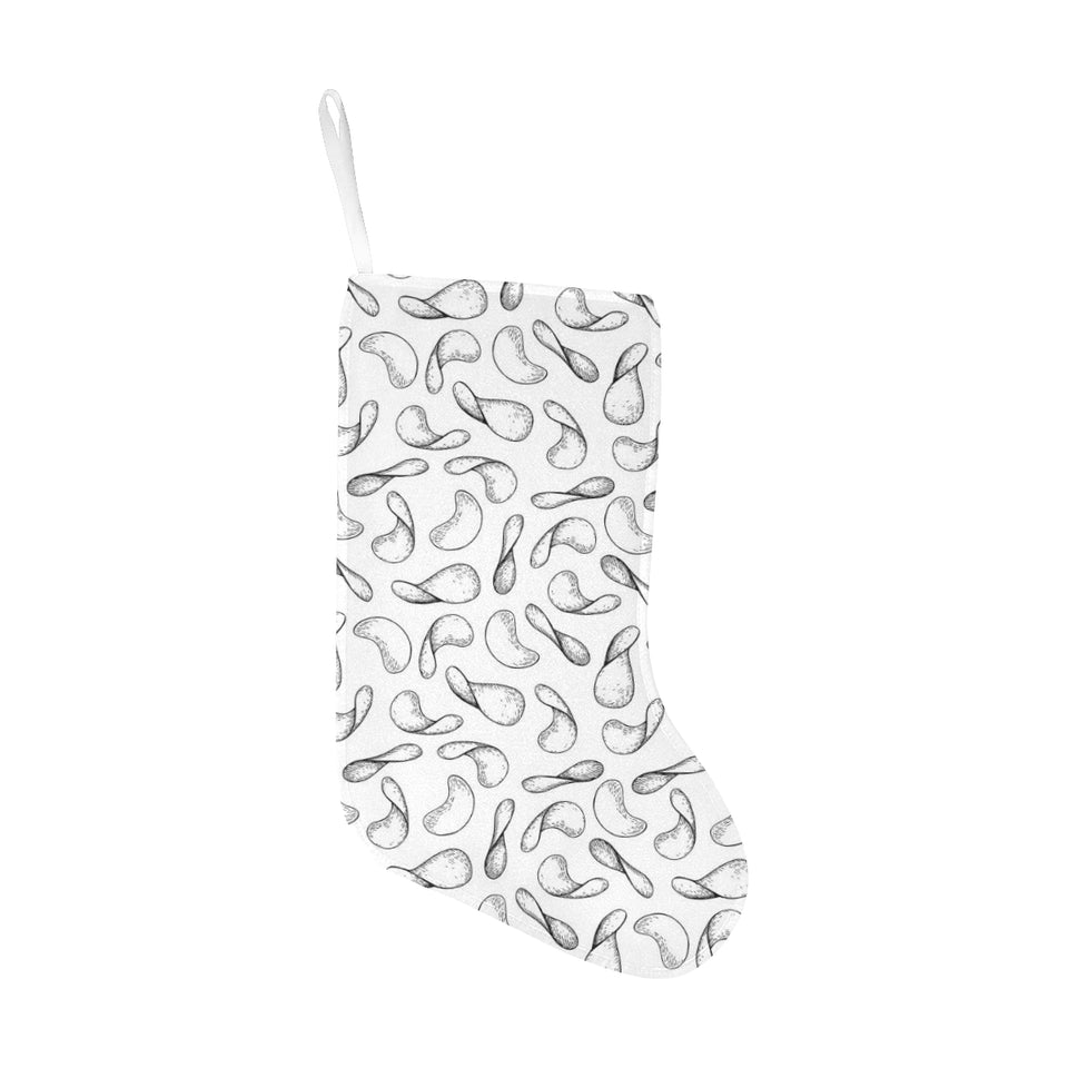 Potato Chips Pattern Print Design 04 Christmas Stocking