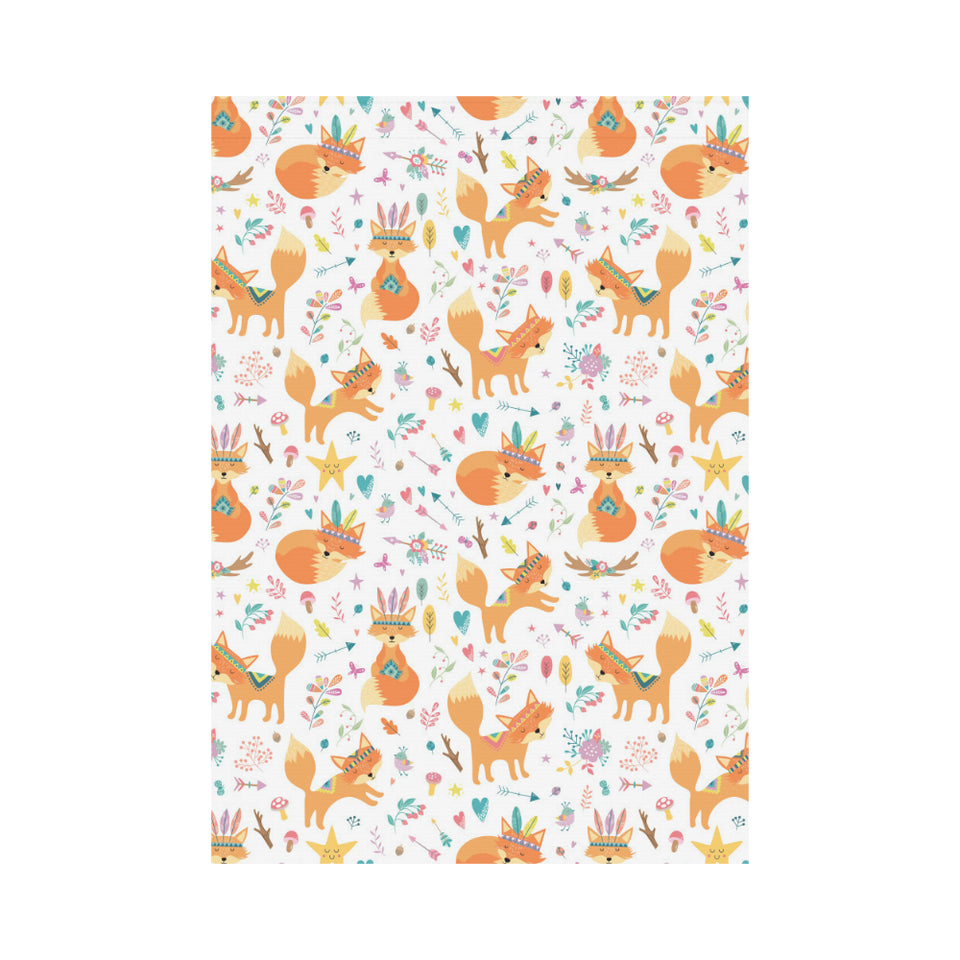 cute tribal fox pattern House Flag Garden Flag