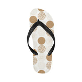 Gold Texture mushroom pattern Unisex Flip Flops