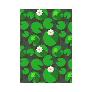 Frog waterlily pattern House Flag Garden Flag