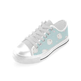 White cute hamsters heart pattern Men's Low Top Shoes White