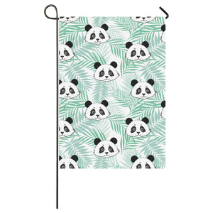 Panda pattern tropical leaves background House Flag Garden Flag