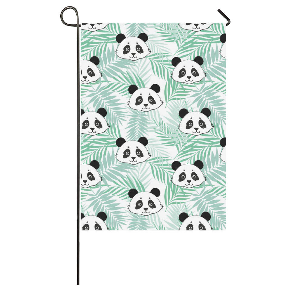 Panda pattern tropical leaves background House Flag Garden Flag