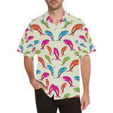 Colorful Chameleon lizard pattern Men's All Over Print Hawaiian Shirt