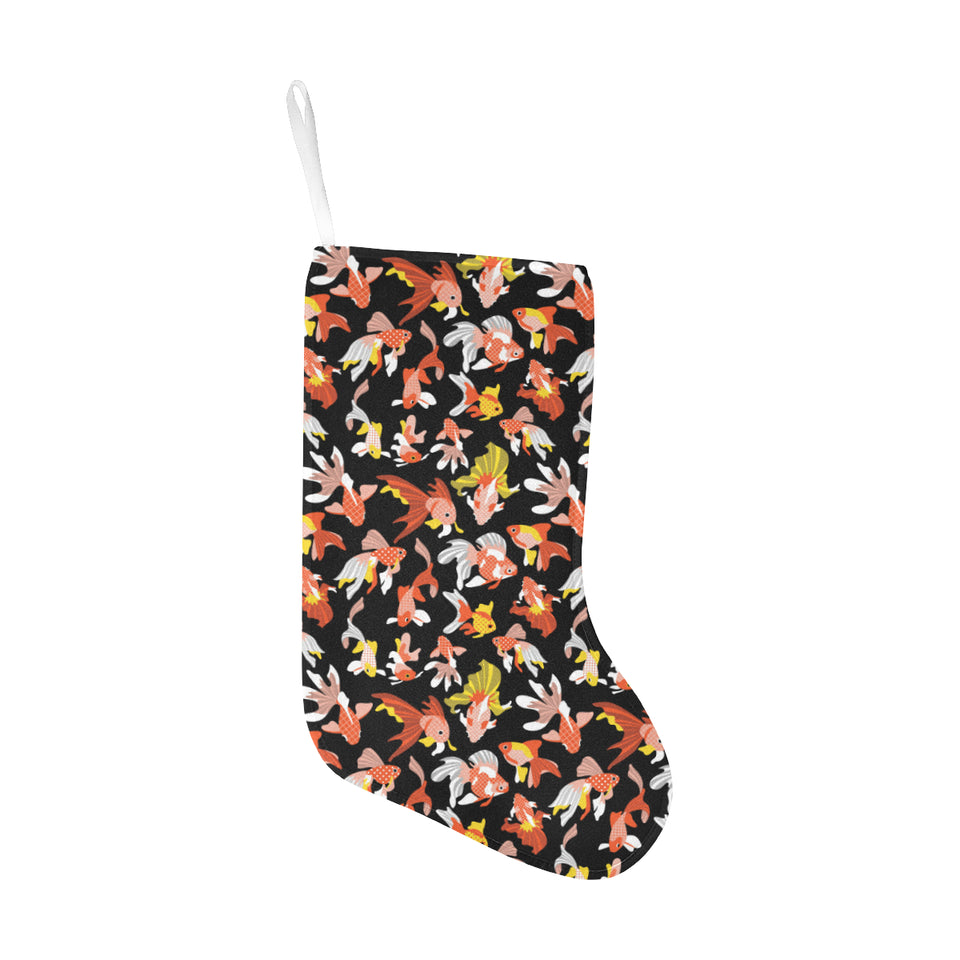 Goldfish Pattern Print Design 03 Christmas Stocking