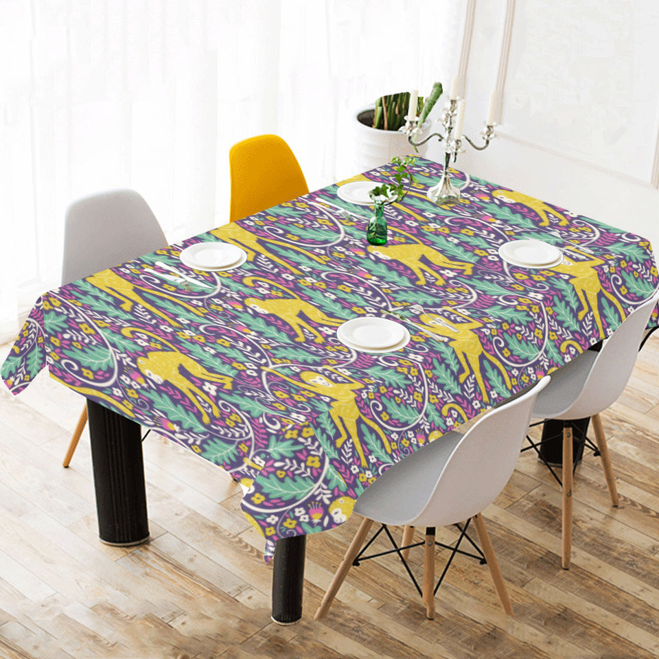 Cute yellow monkey leaves pattern Tablecloth