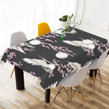 Japanese crane pink sakura pattern Tablecloth