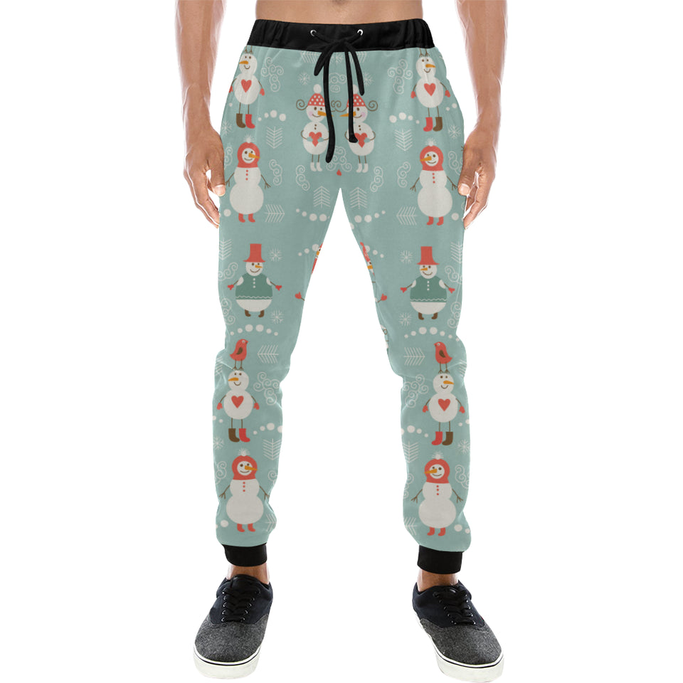 Cute snowman pattern Unisex Casual Sweatpants
