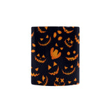 Halloween pattern Pumpkin background Morphing Mug Heat Changing Mug