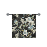 Japanese crane ornament elements Bath Towel