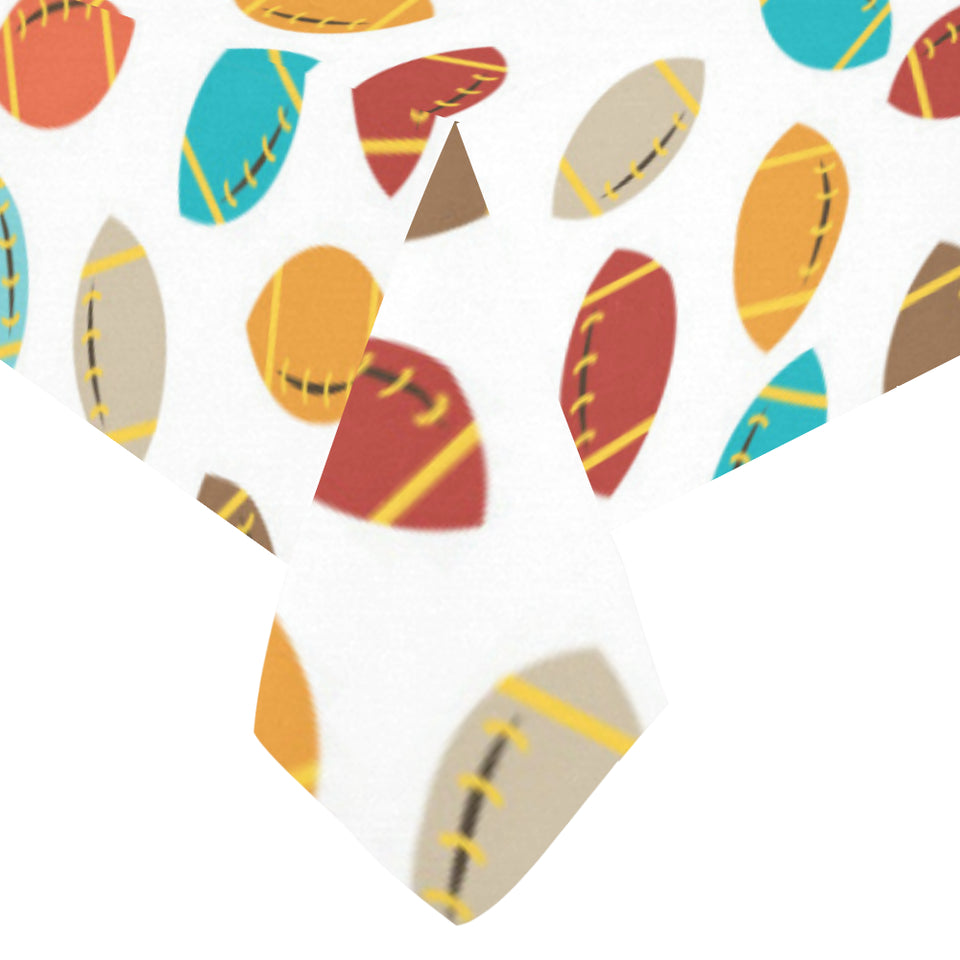 Colorful american football ball pattern Tablecloth