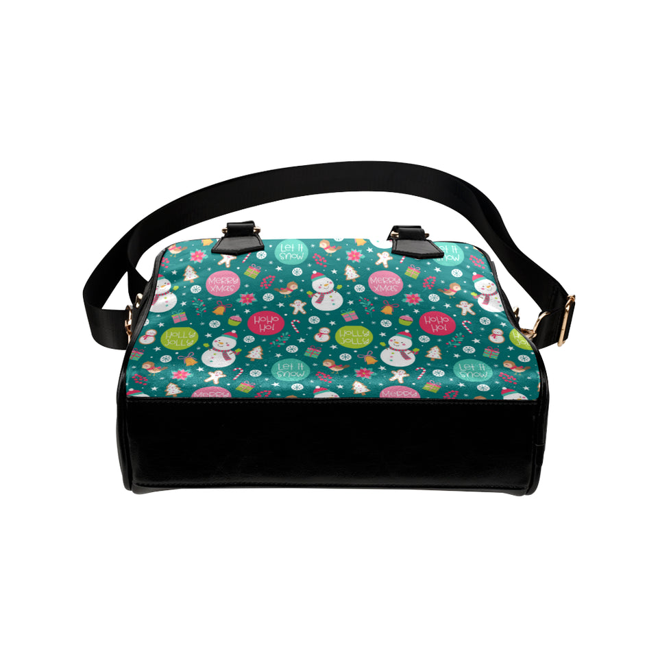 Snowman bird decorative elements christmas pattern Shoulder Handbag