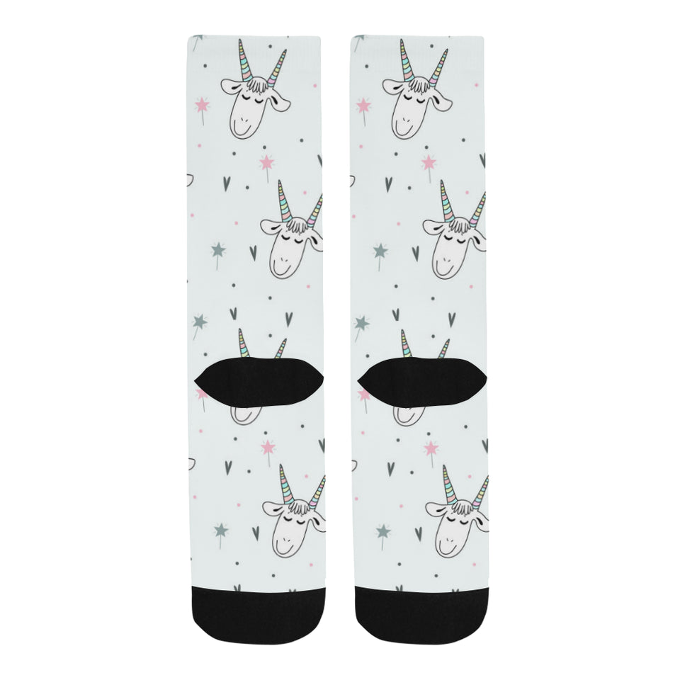Cute goat design pattern Crew Socks