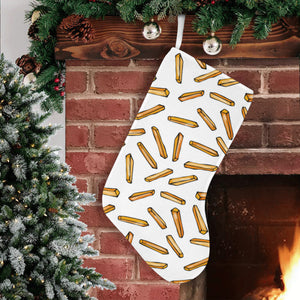 French fries potato pattern Christmas Stocking
