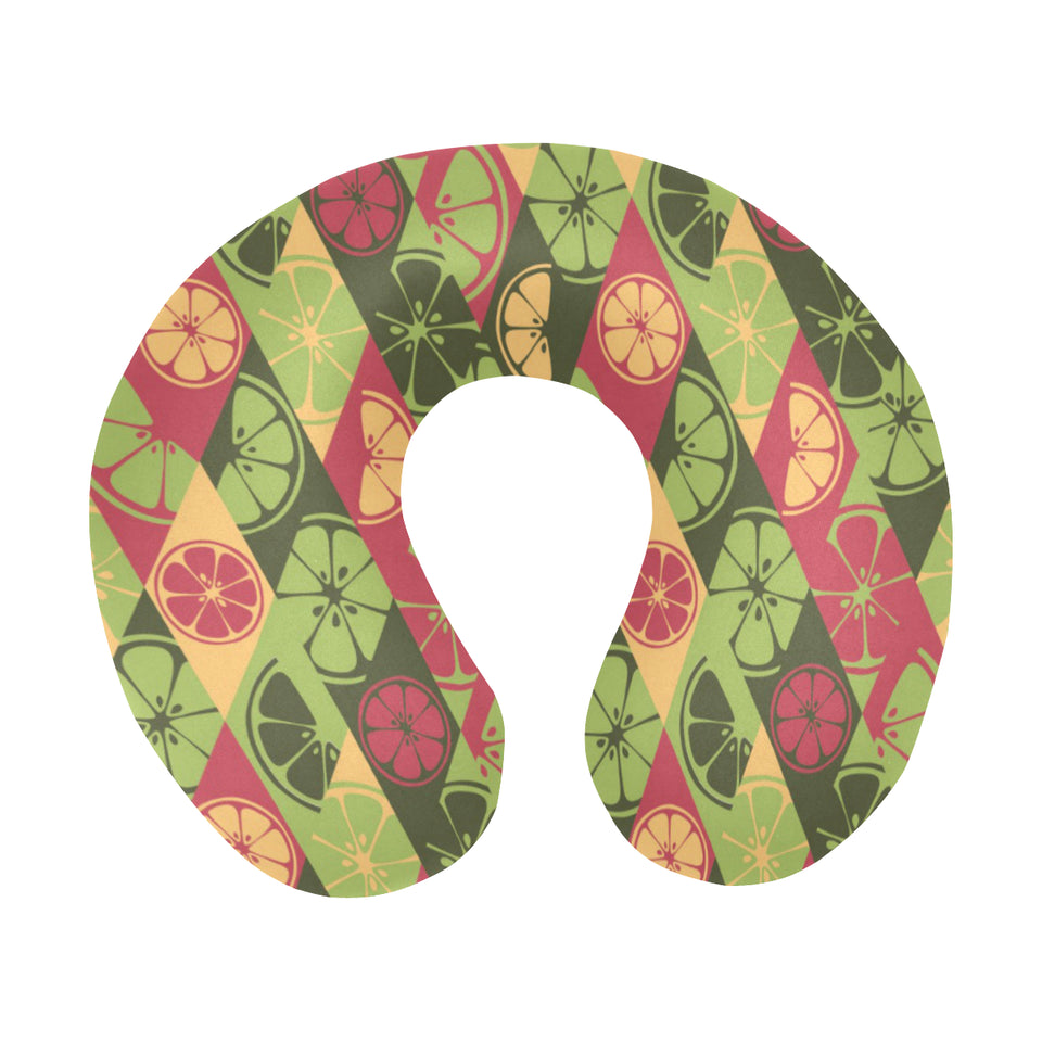 Cool Geometric lime pattern U-Shaped Travel Neck Pillow