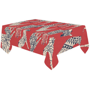 Zebra abstract red background Tablecloth