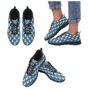 Golden Retriever Pattern Print Design 03 Women's Sneaker Shoes
