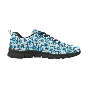 Hibiscus Pattern Print Design 04 Men's Breathable Sneakers ( Model 055)