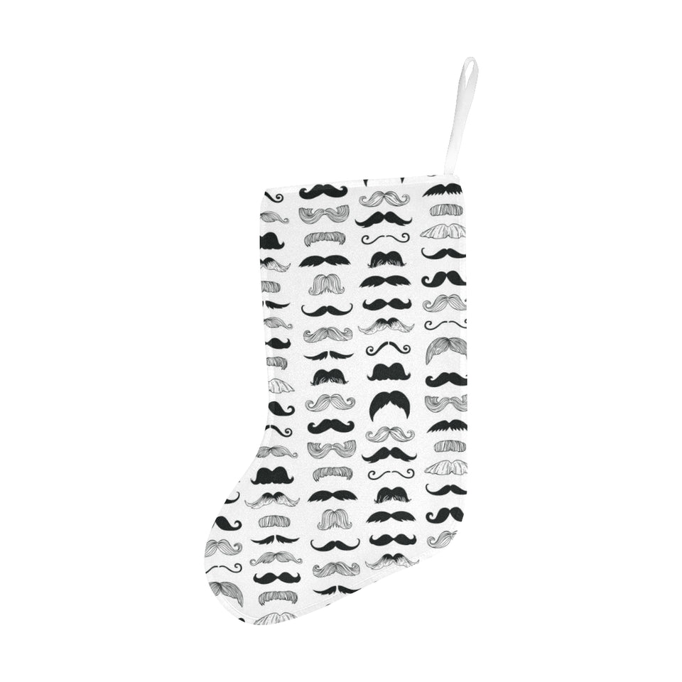 Mustache Beard Pattern Print Design 04 Christmas Stocking