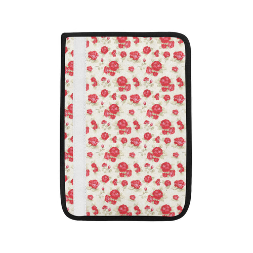 Rose Pattern Print Design 01 Car Seat Belt Cover