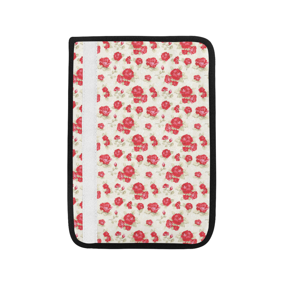 Rose Pattern Print Design 01 Car Seat Belt Cover